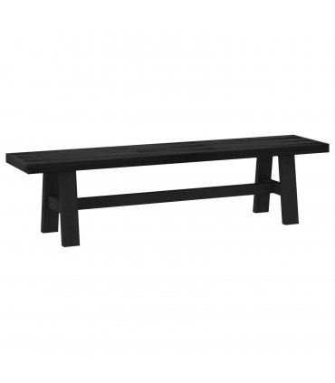 vidaXL Dining Bench NOAIN 160 x 41 x 45 cm Solid Pine Wood Black