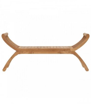 vidaXL Garden Bench 2 -Seater 126 cm Solid Teak Wood Natural