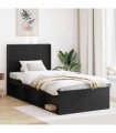 vidaXL Headboard Black Engineered Wood