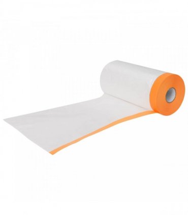 vidaXL Dust Sheet with Adhesive Tape 6 pcs Transparent 140 x 3300 cm