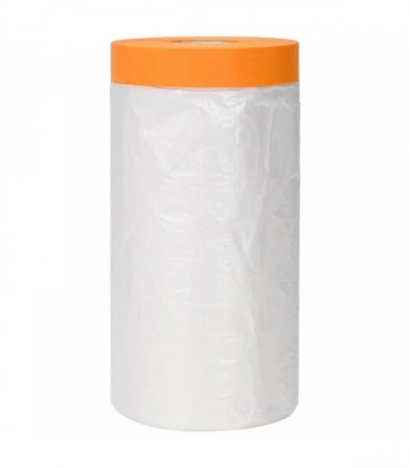 vidaXL Dust Sheet with Adhesive Tape 6 pcs Transparent 140 x 3300 cm