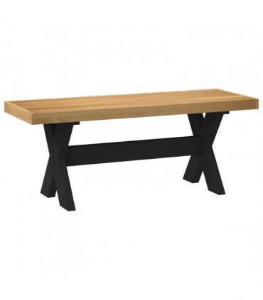 vidaXL Dining Bench NOAIN 120 x 41 x 45 cm Solid Pine Wood Natural