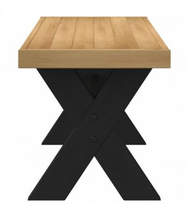 vidaXL Dining Bench NOAIN 120 x 41 x 45 cm Solid Pine Wood Natural