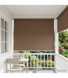 vidaXL Outdoor Roller Blind UV Protection Taupe 185 x 140 cm (W x H)