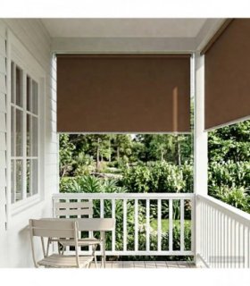 vidaXL Outdoor Roller Blind UV Protection Taupe 125 x 140 cm (W x H)