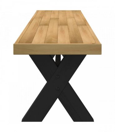vidaXL Dining Bench NOAIN 160 x 41 x 45 cm Solid Pine Wood Natural