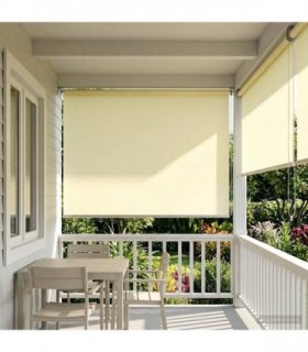vidaXL Outdoor Roller Blind UV Protection Cream 145 x 140 cm (W x H)