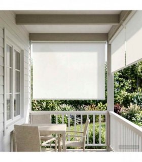 vidaXL Outdoor Roller Blind UV Protection White 185 x 140 cm (W x H)