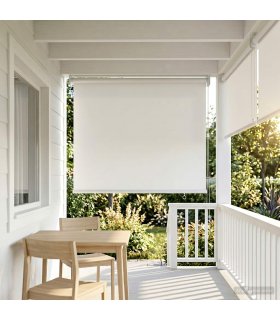 vidaXL Outdoor Roller Blind UV Protection White 84 x 140 cm (W x H)