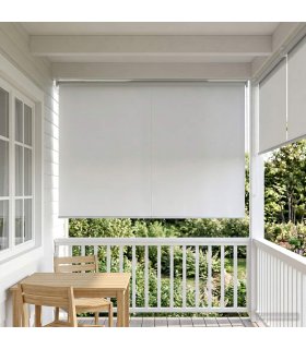 vidaXL Outdoor Roller Blind UV Protection White 165 x 230 cm (W x H)