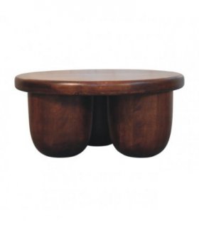 Artisan Furniture Solid Wood Clara Sculpted Coffee Table, Brown