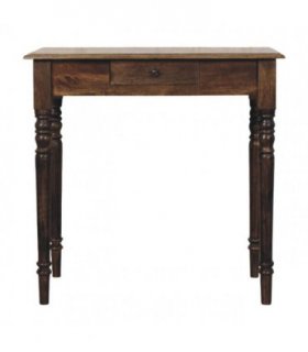 Artisan Furniture Solid Wood Heritage Turned-Leg Desk, 1 Drawer, Brown