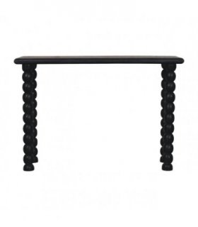 Artisan Furniture Solid Wood Spindle Linear Console, Black