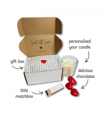 Red Ribbon Candle Gift Set White Ribbon | Keepsake for Friend, Family