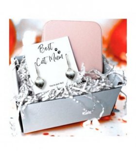 Best Cat Mum Earrings & Jewellery Box Gift