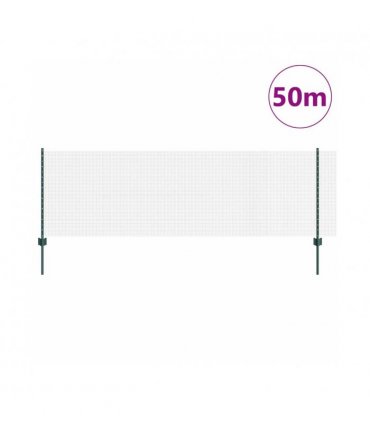vidaXL Fence with Post Green