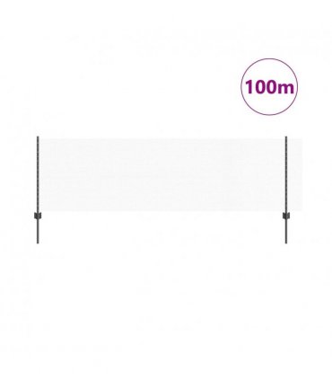 vidaXL Fence with Post Grey