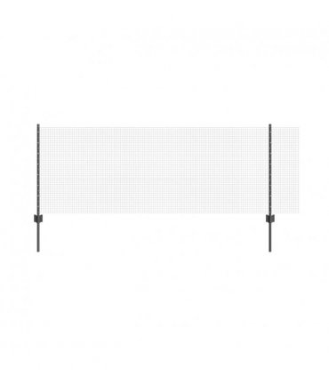 vidaXL Fence with Post Grey