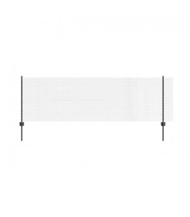 vidaXL Fence with Post Grey