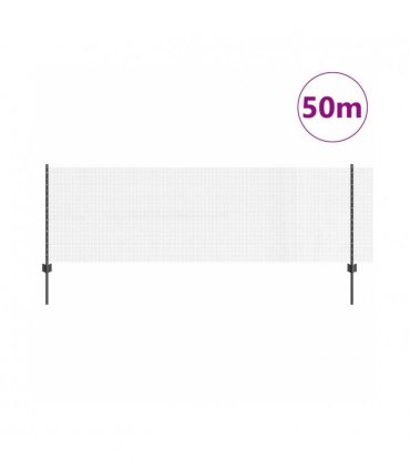 vidaXL Fence with Post Grey