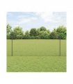 vidaXL Fence with Post Grey