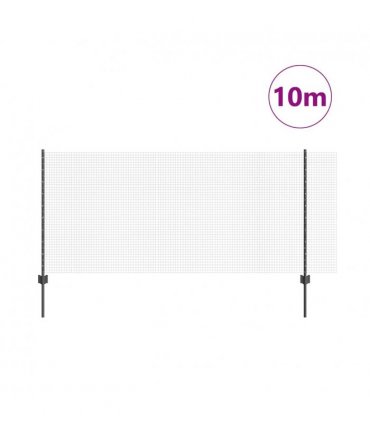 vidaXL Fence with Post Grey