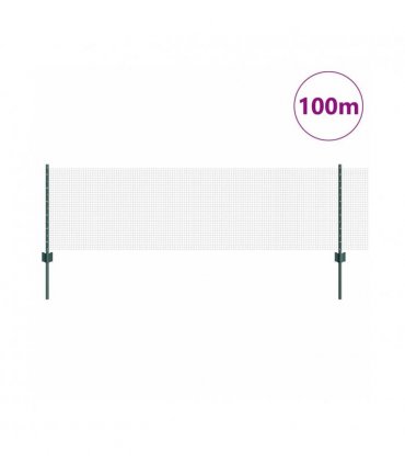 vidaXL Fence with Post Green