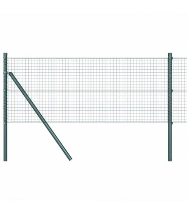 vidaXL Outdoor Welded Wire Fence Ground Fix 25 x 0.5 m Green Mesh