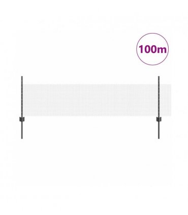 vidaXL Fence with Post Grey