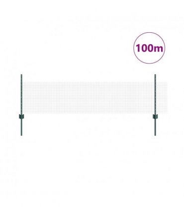 vidaXL Fence with Post Green