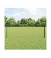 vidaXL Fence with Post Green
