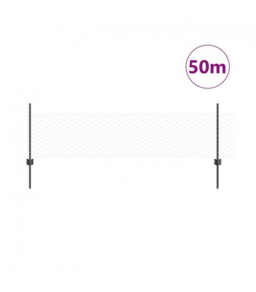 vidaXL Fence with Post Grey