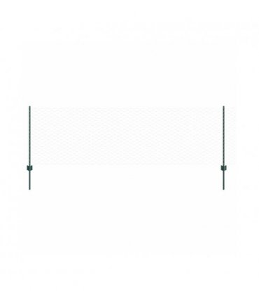 vidaXL Fence with Post Green