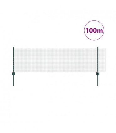 vidaXL Fence with Post Green