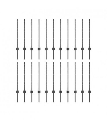vidaXL Fence Post 22 pcs Grey 120 cm Steel