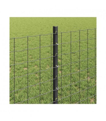 vidaXL Fence Post 22 pcs Grey 120 cm Steel