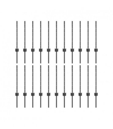 vidaXL Fence Post 22 pcs Grey 100 cm Steel