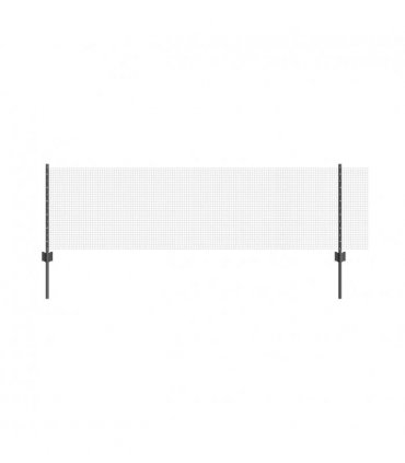 vidaXL Fence with Post Grey