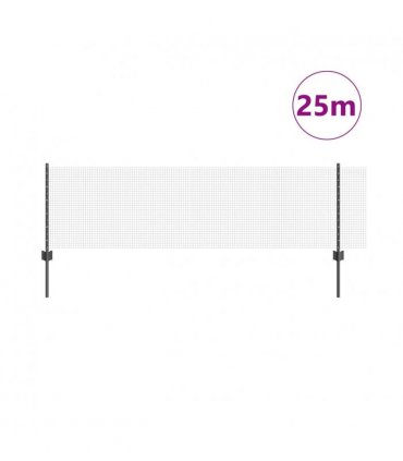 vidaXL Fence with Post Grey