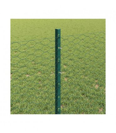 vidaXL Fence with Post Green