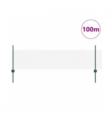 vidaXL Fence with Post Green