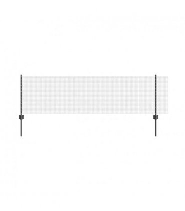 vidaXL Fence with Post Grey