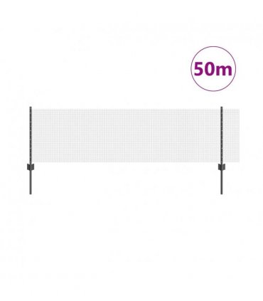 vidaXL Fence with Post Grey