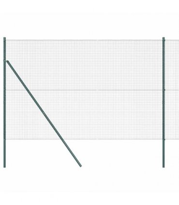 vidaXL Outdoor Welded Wire Fence Ground Fix 10 x 1.5 m Green Mesh