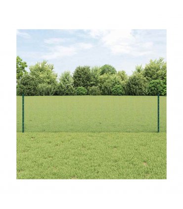 vidaXL Fence with Post Green