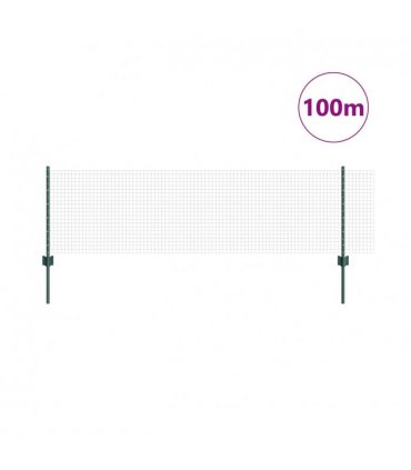 vidaXL Fence with Post Green