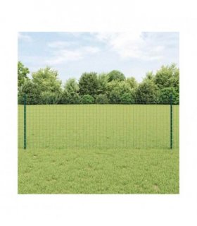vidaXL Fence Post 22 pcs Green 120 cm Steel