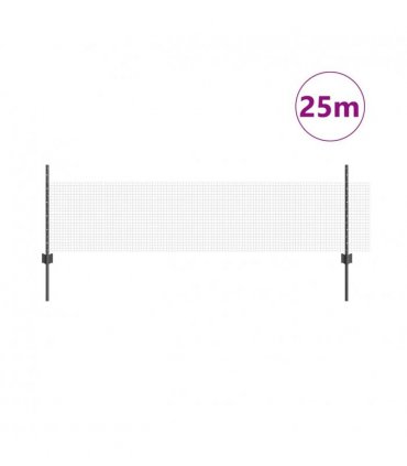 vidaXL Fence with Post Grey