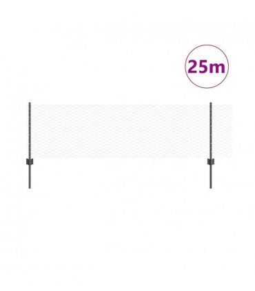 vidaXL Fence with Post Grey