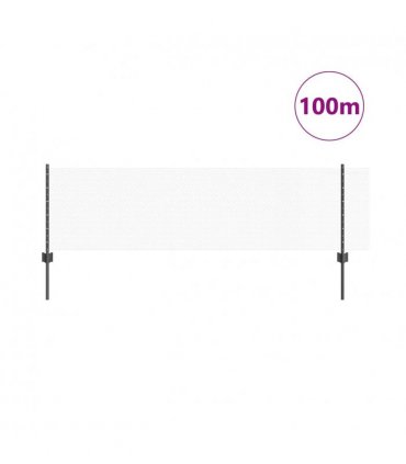 vidaXL Fence with Post Grey
